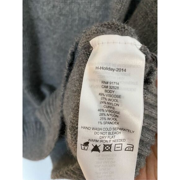 Armani Exchange Men Grey Wool Blend Pullover Sz S - Picture 3 of 9